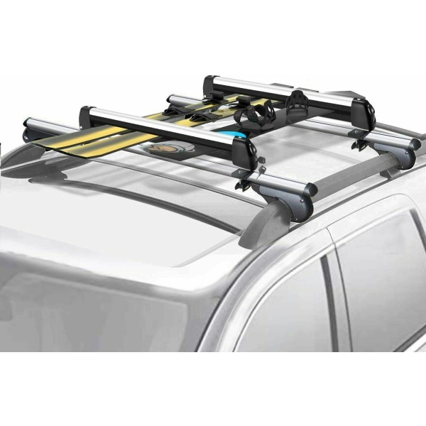 Suporti Ski snowboard 5 perechi Schiuri din aluminiu cu sistem antifurt Suporti Ski snowboard 5 perechi Schiuri din aluminiu cu sistem antifurt