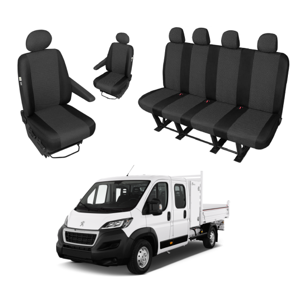 Huse Scaune 6 locuri cabina dubla Peugeot Boxer Doka 2006-2014