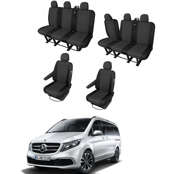 Huse Scaune 8 locuri Mercedes Vito/Viano 2014-2020 dedicate din bumbac