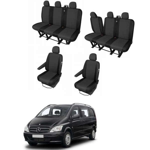 Huse Scaune 8 locuri Mercedes Vito/Viano 2003-2013 dedicate din bumbac