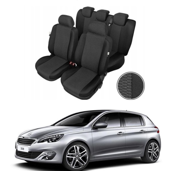 Huse Scaune Peugeot 308 2013-2017 Premium Bancheta Fractionata
