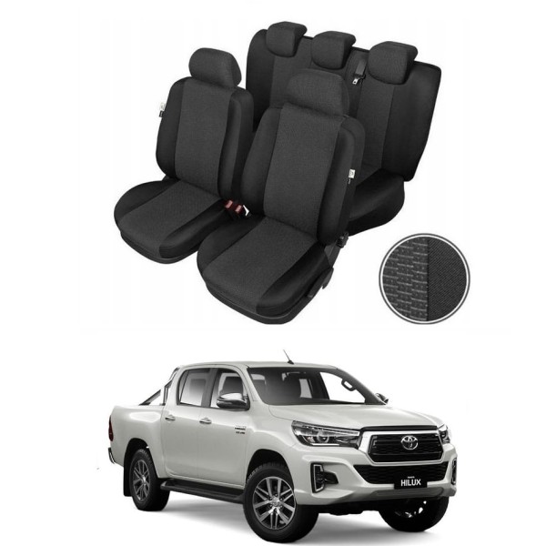 Huse Scaune Toyota Hilux 2018-2020 Premium Bancheta Fractionata