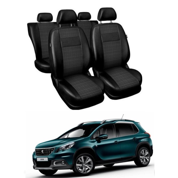 Huse Scaune Peugeot 2008 2013-2018 din piele si textil
