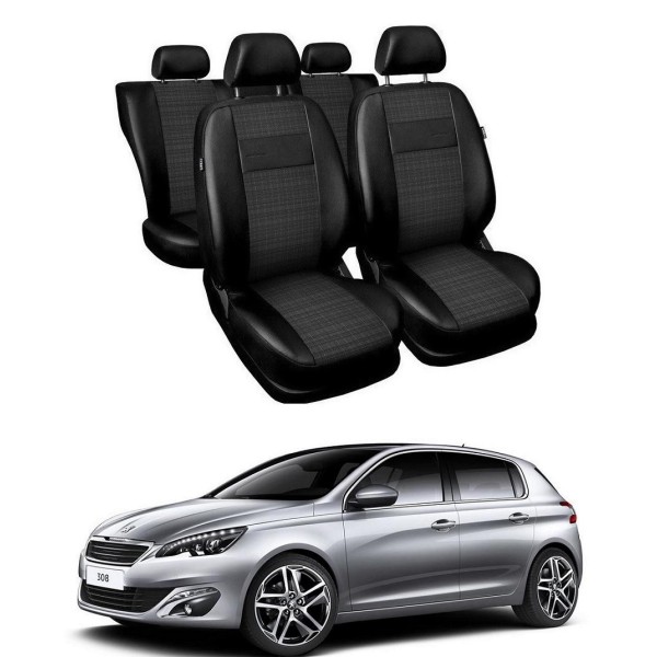 Huse Scaune Peugeot 308 piele si textil 2013-2017