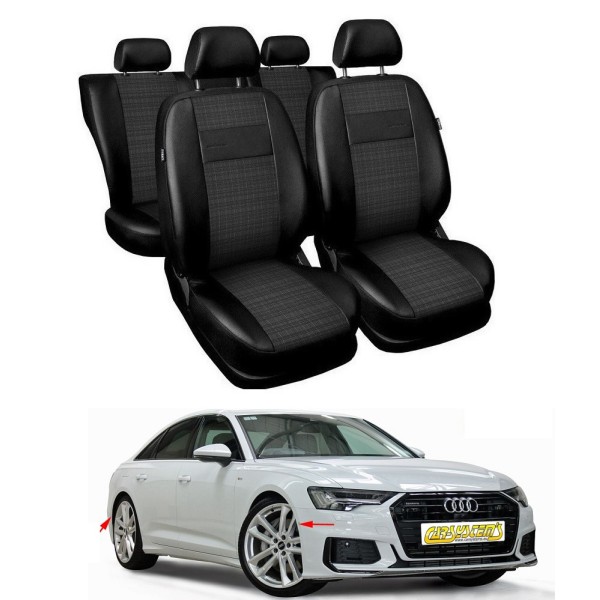 Huse Scaune piele Audi A4 B9 2016-2019 din piele+textil premium