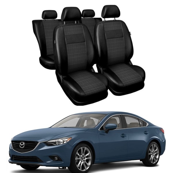 Huse Scaune Mazda 6 2012-2016 piele si textil Huse Scaune Mazda 6 2012-2016 piele si textil