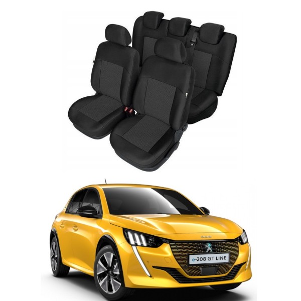 Huse Scaune Peugeot 208 2019-2020 Premium Bancheta Fractionata