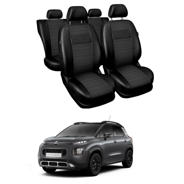 Huse Scaune piele si textil Citroen C3 Aircross