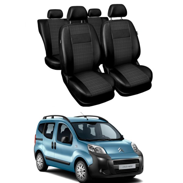 Huse Scaune piele si textil Citroen Nemo 2010-2018