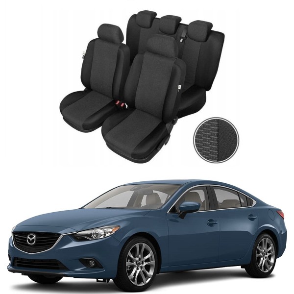 Huse Scaune Mazda 6 2012-2016 Premium Bancheta Fractionata din bumbac