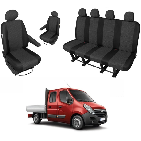 Huse Scaune 6 locuri Opel Movano Doka, Cabina Dubla 2011-2020
