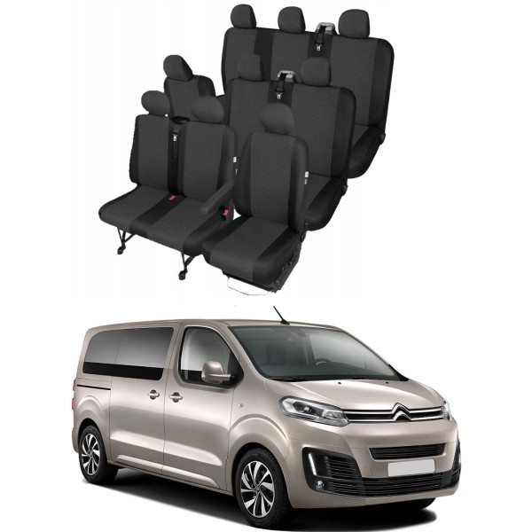 Huse Scaune 9 Locuri Citroen Jumpy SpaceTourer/kombi 2018-2020