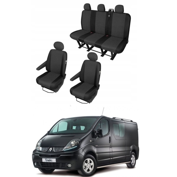 Huse Scaune 5 Locuri Renault Trafic kombi 2001-2014 cabina dubla