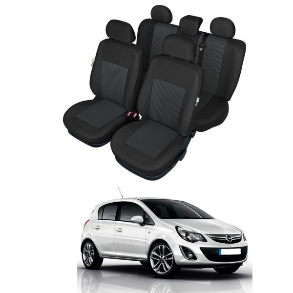 Huse Scaune Premium Opel Corsa D 2006-2015 ,cu cotiera si bacheta fractionata