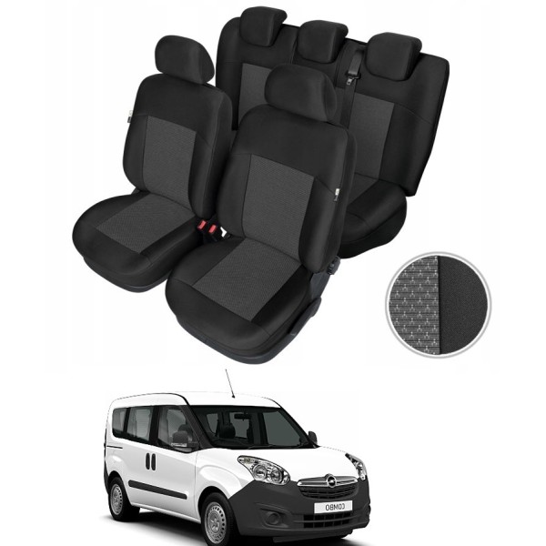 Huse Scaune Dedicate Opel Combo 5 locuri 2012-2018 Premium Bancheta Fractionata