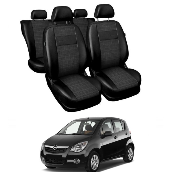 Huse Scaune Opel Agila 2008-2015  din piele+textil premium