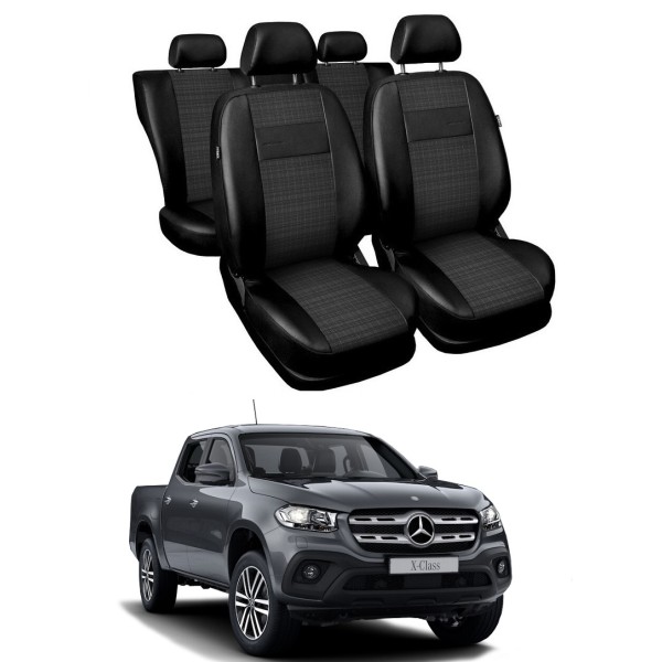 Huse Scaune Mercedes X-class din piele si material textil