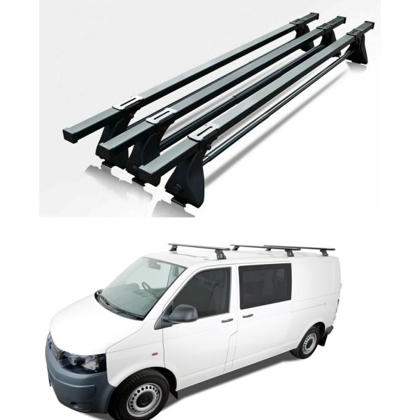 Set 3 bare plafon portbagaj Vw Transporter T5 T6 Caravelle 2005-2020 din otel Set 3 bare plafon portbagaj Vw Transporter T5 T6 Caravelle 2005-2020 din otel