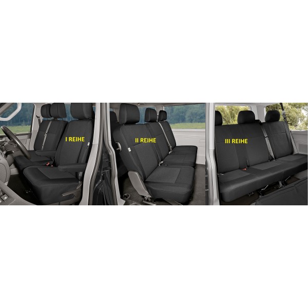 Huse Scaune 9 locuri VW TRANSPORTER T5 2004-2010 din material textil gros premium Huse Scaune 9 locuri VW TRANSPORTER T5 2004-2010 din material textil gros premium