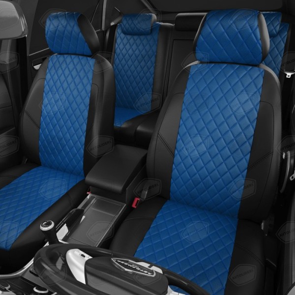 Huse Scaune Piele romb Dacia Logan 2017 culoarea Albastru editie Speciala Huse Scaune Piele romb Dacia Logan 2017 culoarea Albastru editie Speciala
