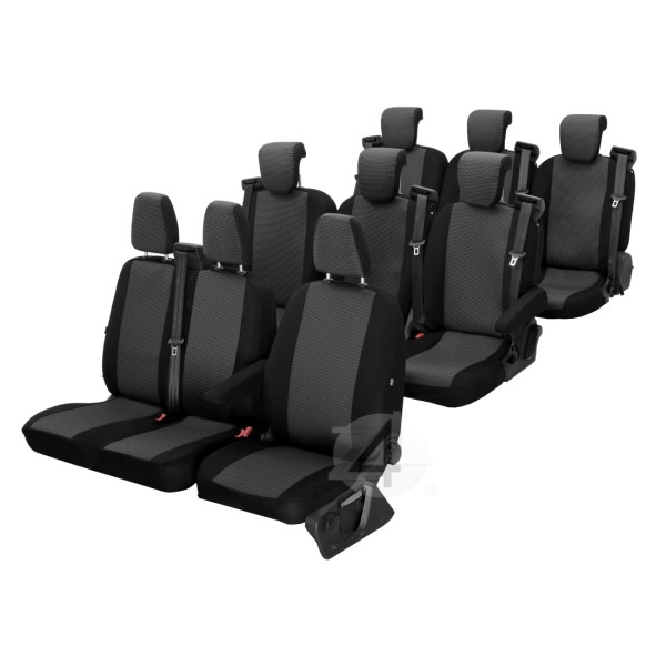Huse Scaune 9 locuri VW TRANSPORTER T7 2020-2024 din material textil gros premium