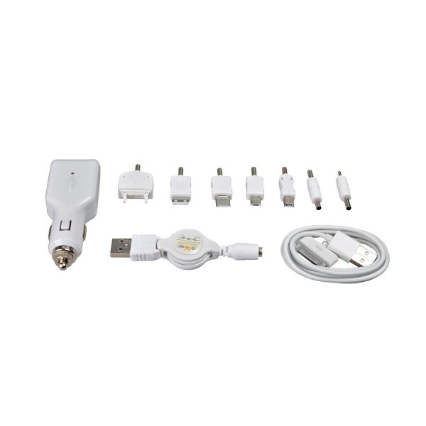 Incarcator Auto fast charger telefon iphone, samsung,Nokia, GPS fir extensibil 1,5 m 1000mA Profesional cu 10 adaptoare micro mini usb
