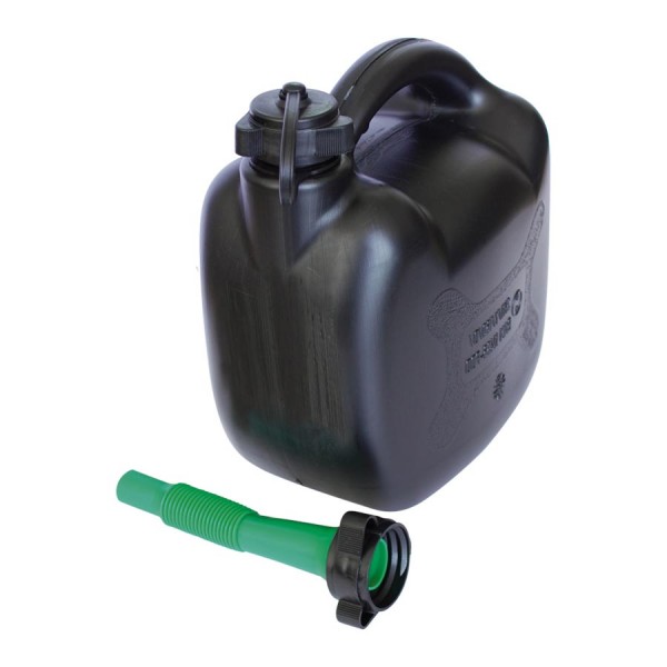 Canistra de carburant 5 litri culoare negru cu palnie si sigiliu