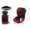 Scaun Auto Copii 100–150 cm Negru-Roșu Certificare R129 i-Size, 3–12 ani, Înălțător Auto, Montare cu Centură 3 Puncte, Tetieră Reglabilă