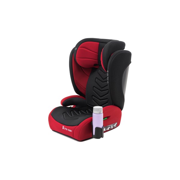 Scaun Auto Copii 100–150 cm Negru-Roșu Certificare R129 i-Size, 3–12 ani, Înălțător Auto, Montare cu Centură 3 Puncte, Tetieră Reglabilă