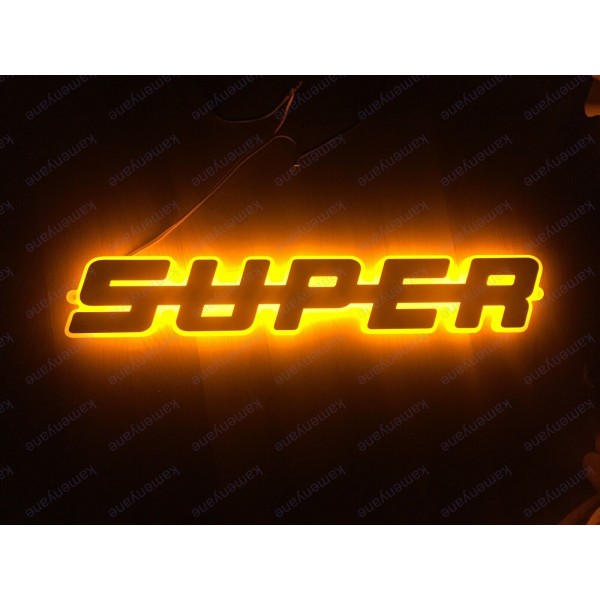 Emblema Super luminata led Galben Grila Scania R Super Galben 40x7cm 24V