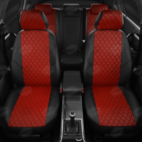 Huse Scaune Piele romb DACIA SANDERO II 2013 culoarea rosu editie Speciala Huse Scaune Piele romb DACIA SANDERO II 2013 culoarea rosu editie Speciala