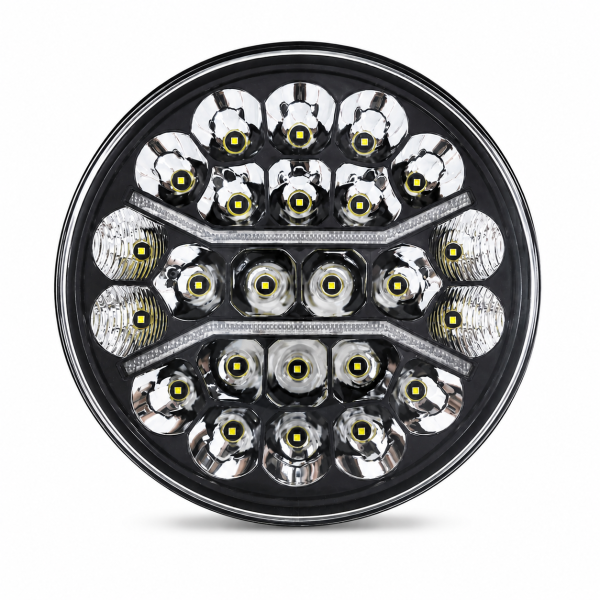 Proiector rotund LED Auto 23cm (9inch) 24 LEDURI 12-24V, pentru SUV, Off-Road, Camion, ATV și UTV