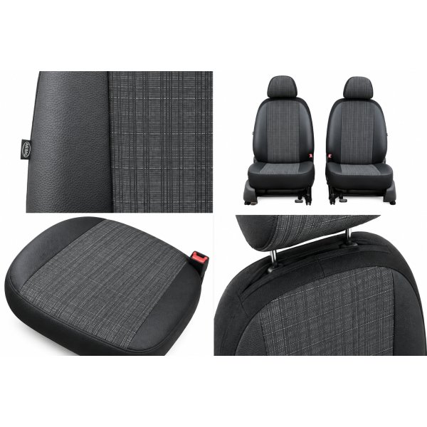 Huse Scaune KIA VENGA 2009-2019 textil si piele premium cu bancheta fractionata si airbag compatibil cu incalzire si ventilatie scaune