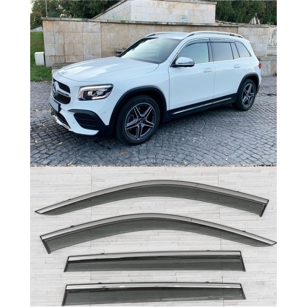 Set Paravanturi Mercedes GLB 2020-2024  fata spate cu contur Cromat Premium