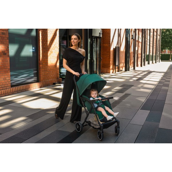 Carucior copii Little Rider Siena Culoare Verde, pliabil, ușor, compact Certificare Siguranta
