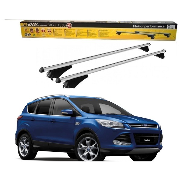 Bare portbagaj dedicate Ford Kuga  2008-2015 din aluminiu cu sistem antifurt si cheie