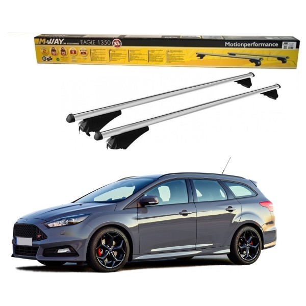 Bare portbagaj dedicate Ford Focus Break 2010-2017 din aluminiu cu sistem antifurt si cheie