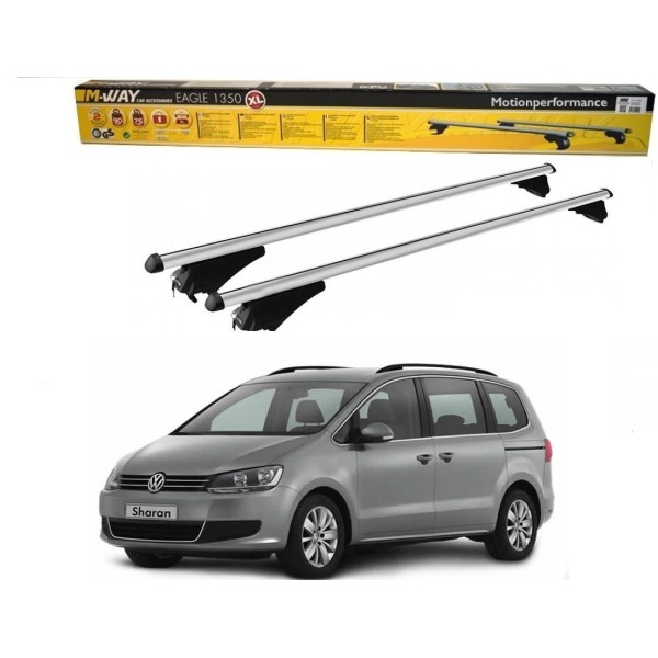 Bare portbagaj dedicate Vw Sharan 2010-2016 din aluminiu cu sistem antifurt si cheie