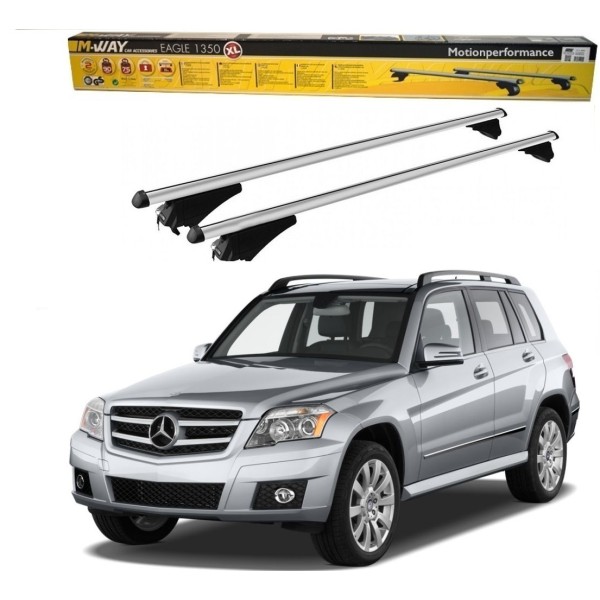 Bare portbagaj dedicate Mercedes GLK 2008-2014 din aluminiu cu sistem antifurt si cheie