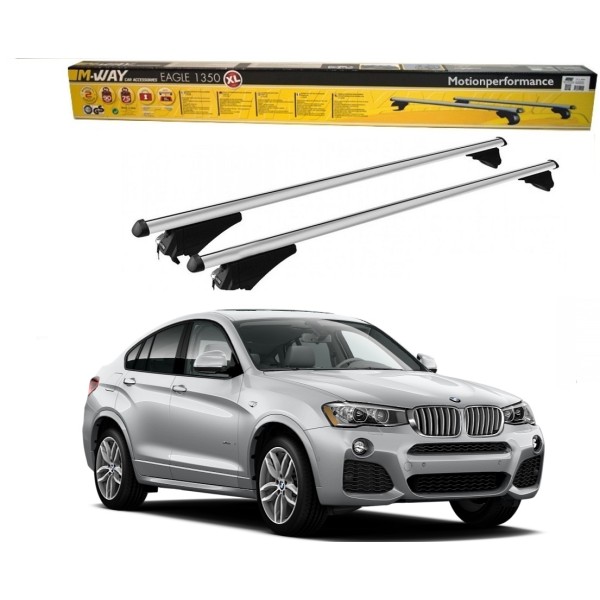 Bare portbagaj pentru Bmw X4 2013-2017 din aluminiu cu sistem antifurt si cheie