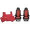 Pachet Interior Huse Scaune si covorase piele IVECO EUROCARGO 2 locuri 2019-2024  piele romb Rosu
