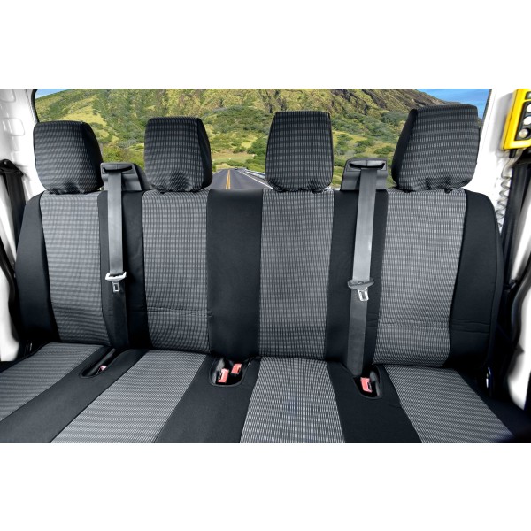 Huse Scaune 7 locuri Vw Crafter  cabina dubla dokka 2006-2022 din bumbac gros 3 locuri fata si 4 locuri spate