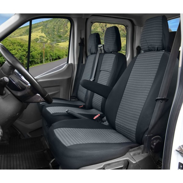 Huse Scaune 7 locuri Vw Crafter  cabina dubla dokka 2006-2022 din bumbac gros 3 locuri fata si 4 locuri spate
