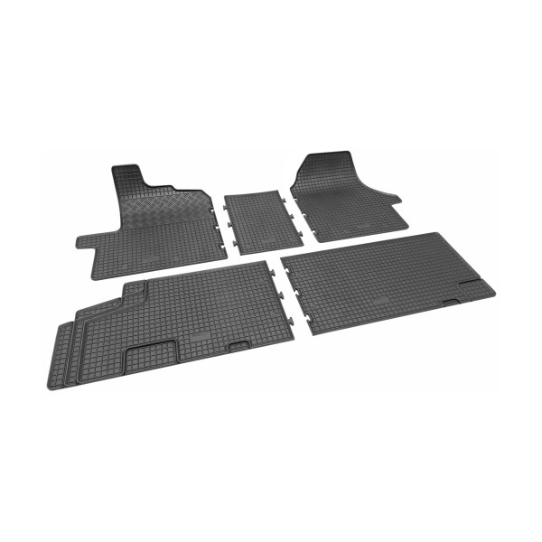Set Covorase 7 locuri VW TRANSPORTER T6 2011-2019 doka cabina dubla din cauciuc gros