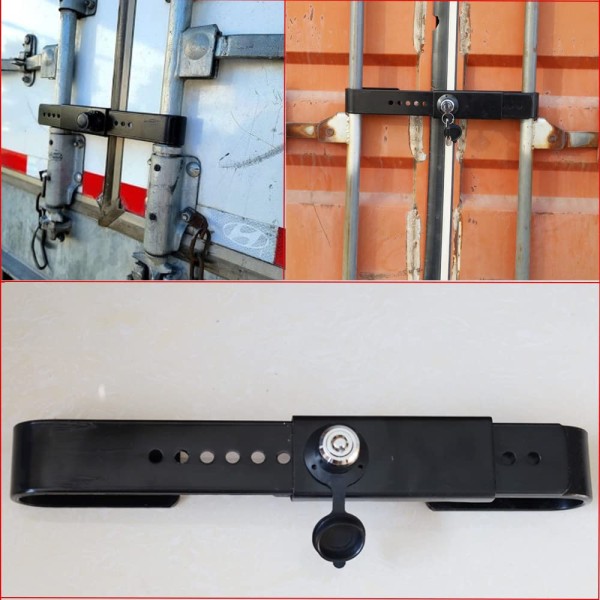 Antifurt Pentru Usi Spate Remorca  Camion din Otel 22-43 cm Cu  2 Chei HEAY DUTY