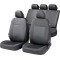 Huse Scaune AUDI A4 B6 2000-2006 bancheta fractionata si buzunare depozitare scaune fata Certificare Airbag Culoare Negru+Gri inchis