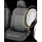 Huse Scaune SMART FORFOUR II 2017cu decupaje pentru centura siguranta bancheta fractionata Certificare Airbag  Negru+Gri Deschis