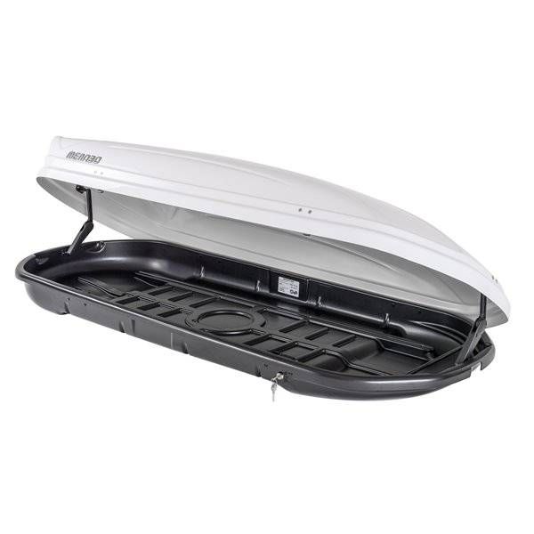 Cutie portbagaj Menabo Mania 400L culoarea Alb lucios dimensiuni 164x79x36cm