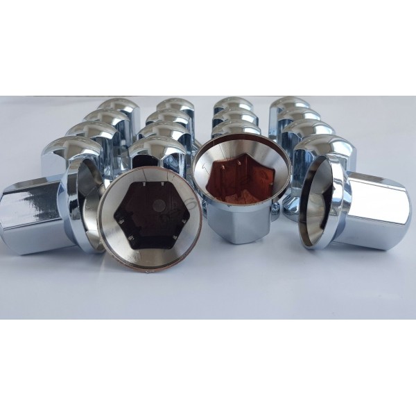 Set 20 Capace Prezoane Cromate 32mm Nichelate Jante si Roti IVECO S-WAY