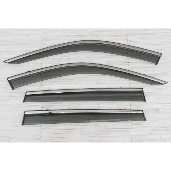 Set Paravanturi Mitsubishi Eclipse Cross 2018-2024 fata spate cu contur Cromat Premium
